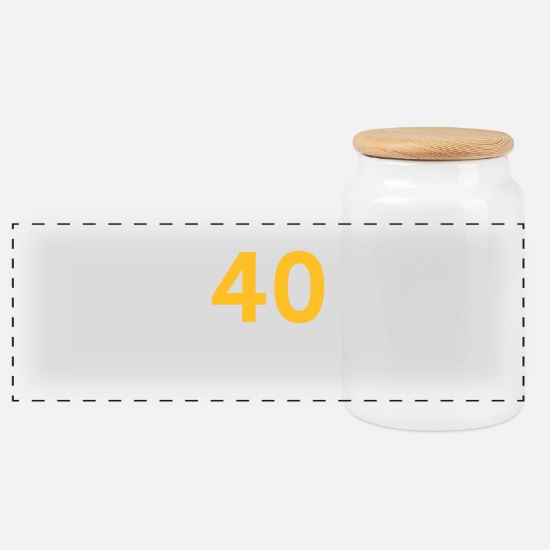 Il a fallu 40 ans pour regarder si bien! - Boîte à biscuits avec couvercle en bois - blanc