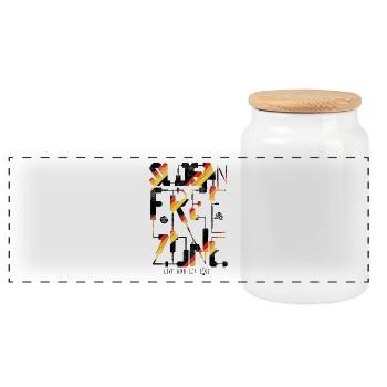 shirt,design,t-shirt - Panorama Keksdose mit Holzdeckel - Weiß - Vorne