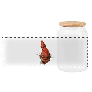 Bruegel's Demon - Panoramic Cookie Jar with Wooden Lid - white - Front