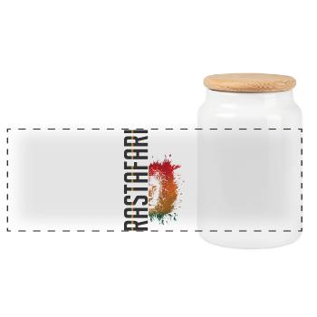 Rastasplash Design - Panorama Keksdose mit Holzdeckel - Weiß - Vorne