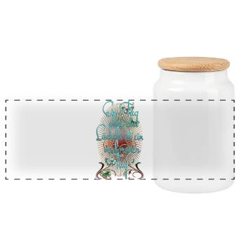 Schmetterling ohne lächeln verlorener Tag Emotion - Panorama Keksdose mit Holzdeckel - Weiß - Vorne