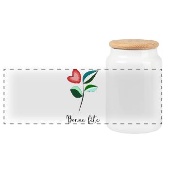 OMA. MUTTERTAG. ALLES GUTE ZUM OMA-TAG. ICH LIEBE DICH - Panorama Keksdose mit Holzdeckel - Weiß - Vorne