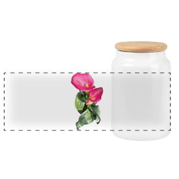 CALLASPink Calla Blossom Magie - Boîte à biscuits avec couvercle en bois - blanc - Devant