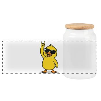 Rockin' Chick - Panorama Keksdose mit Holzdeckel - Weiß - Vorne