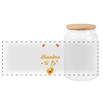 Thanksgiving Gender Reveal Future Maman - Boîte à biscuits avec couvercle en bois - blanc - Devant