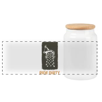 Ride Dirty - Adventure Mode - Panoramic Cookie Jar with Wooden Lid - white - Front