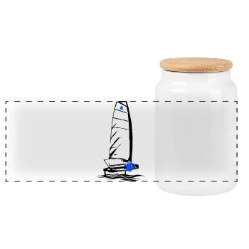 Foiling Moth Voilier Foil Dinghy Voilier Moth - Boîte à biscuits avec couvercle en bois - blanc - Devant