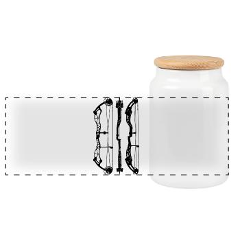 BowtechRekoning_Plans - Boîte à biscuits avec couvercle en bois - blanc - Devant