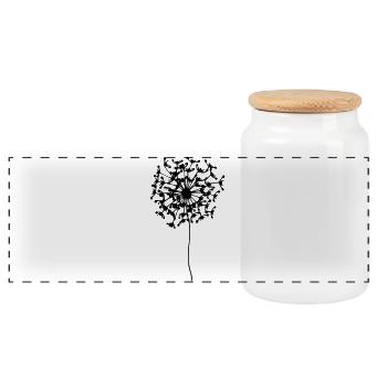 MARLA Puste-Bobby - par heavenlygoods DESIGN - Boîte à biscuits avec couvercle en bois - blanc - Devant