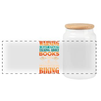 VTT, VTT, Rat de bibliothèque, Rat de bibliothèque, Rat de bibliothèque - Boîte à biscuits avec couvercle en bois - blanc - Devant