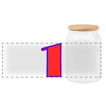 1. 1 year. 1st ANNIVERSARY. 1 YEAR ANNIVERSARY - Panoramic Cookie Jar with Wooden Lid - white - Front