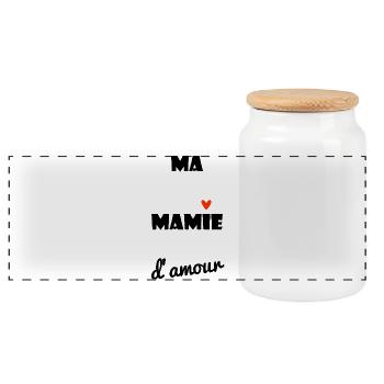 MY LOVING GRANNY - Panoramic Cookie Jar with Wooden Lid - white - Front