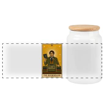 Libraire | Livres Profession Tarot - Boîte à biscuits avec couvercle en bois - blanc - Devant