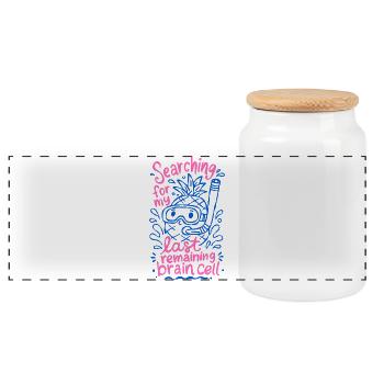 À la recherche de mon dernier gribouillis de cellule cérébrale - Boîte à biscuits avec couvercle en bois - blanc - Devant