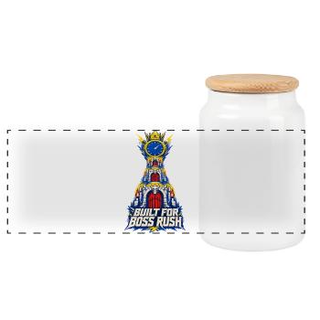 Built For Rush HUD Challenge Gaming Moment - Panoramic Cookie Jar with Wooden Lid - white - Front
