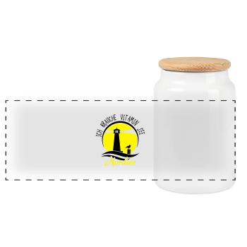 Vitamin See Nordsee - Panorama Keksdose mit Holzdeckel - Weiß - Vorne