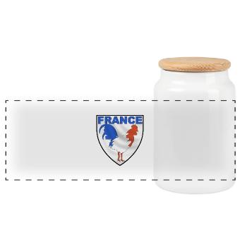 coq_france_design_01 - Panorama Keksdose mit Holzdeckel - Weiß - Vorne
