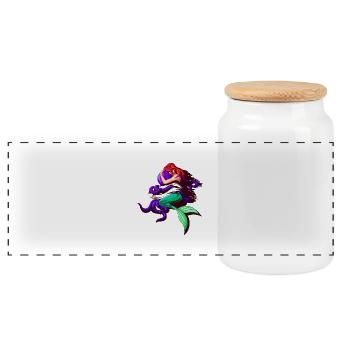The Dream of the Fisherman's Wife - Boîte à biscuits avec couvercle en bois - blanc - Devant