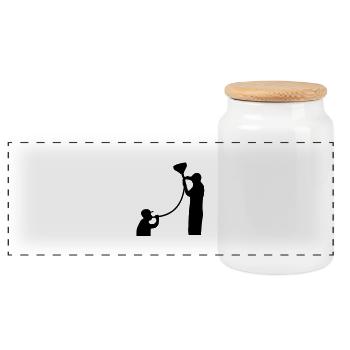 Bière jeu à boire - Boîte à biscuits avec couvercle en bois - blanc - Devant