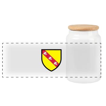 Blason Lorraine (T) - Boîte à biscuits avec couvercle en bois - blanc - Devant