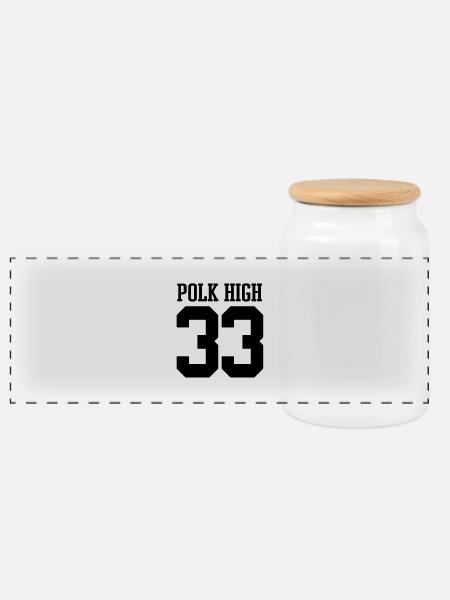 Polk High 33 - Panorama Keksdose mit Holzdeckel - Weiß