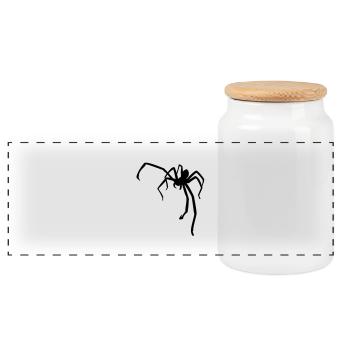 Huntsman Spider - Panorama Keksdose mit Holzdeckel - Weiß - Vorne