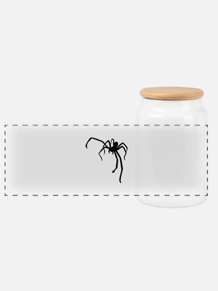 Huntsman Spider - Panorama Keksdose mit Holzdeckel - Weiß