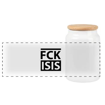 fck_isis_f1 - Panorama Keksdose mit Holzdeckel - Weiß - Vorne