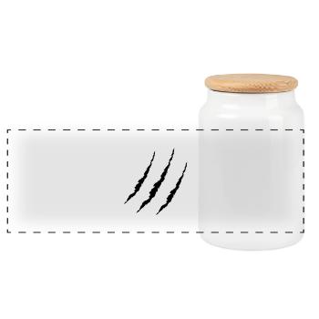 krallen_001 - Boîte à biscuits avec couvercle en bois - blanc - Devant