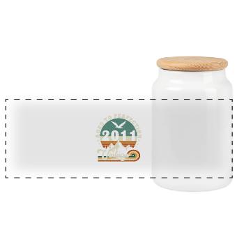 Aged to perfection 2011 Retro -Edition 2025. - Boîte à biscuits avec couvercle en bois - blanc - Devant