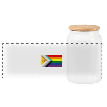 Disability Pride - Panorama Keksdose mit Holzdeckel - Weiß - Vorne