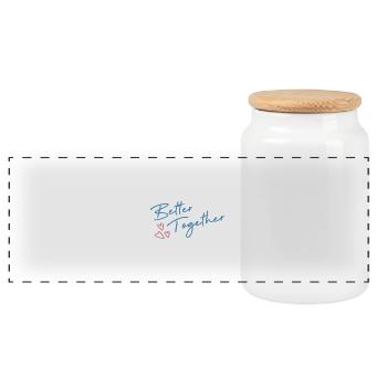 Un t-shirt Better Together Minimalist Love Couple - Boîte à biscuits avec couvercle en bois - blanc - Devant