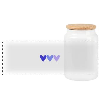PAAR. ICH HABE GERADE GEHEIRATET. Junggesellinnenabschied. VALENTINSTAG. MARIES - Panorama Keksdose mit Holzdeckel - Weiß - Vorne