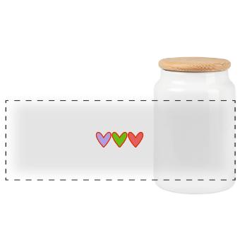 COUPLE. JUST MARRIED. Bachelorette party. VALENTINE'S DAY. LOVE. - Panoramic Cookie Jar with Wooden Lid - white - Front