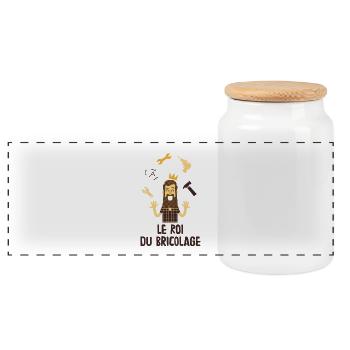 Le roi du bricolage - Boîte à biscuits avec couvercle en bois - blanc - Devant