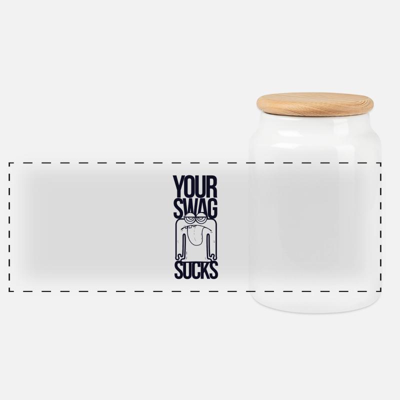 Your Swag Sucks - Panorama Keksdose mit Holzdeckel - Weiß