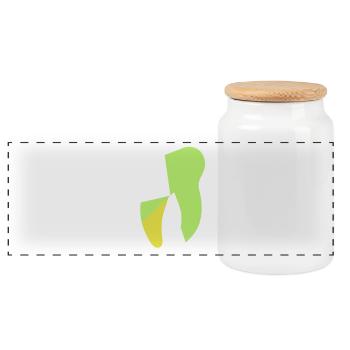 images de l’art dentaire - Boîte à biscuits avec couvercle en bois - blanc - Devant