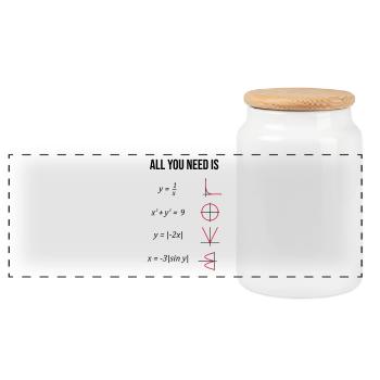 Mathe. Mathelehrer. Mathematiker. Geschenk - Panorama Keksdose mit Holzdeckel - Weiß - Vorne