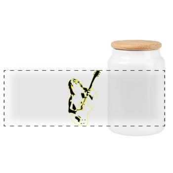 Rock' Roll is life ✔ - Panoramic Cookie Jar with Wooden Lid - white - Front
