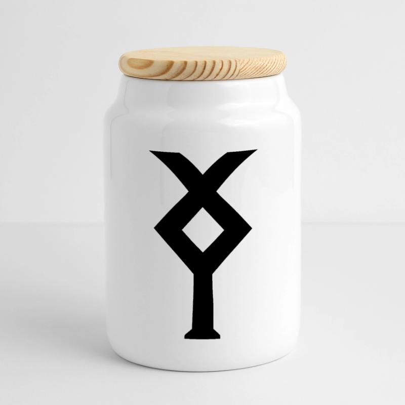 Ixylon sailing class nautical emblems Panoramic Cookie Jar with Wooden Lid