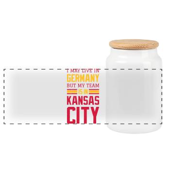 Kansas City - Panorama Keksdose mit Holzdeckel - Weiß - Vorne
