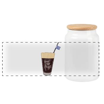 MAIS D’ABORD FREDDO - Boîte à biscuits avec couvercle en bois - blanc - Devant