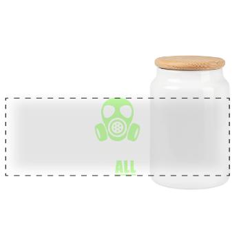 Allergique à vous – T-shirt d’humour de masque à gaz - Boîte à biscuits avec couvercle en bois - blanc - Devant