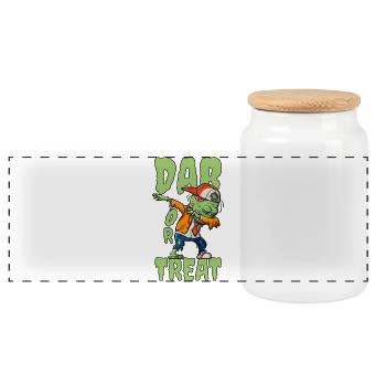 Dabbender Zombie Dabbing Dab Dance Hip-Hop Tanz - Boîte à biscuits avec couvercle en bois - blanc - Devant