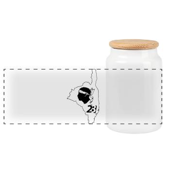 Corse du nord - Boîte à biscuits avec couvercle en bois - blanc - Devant