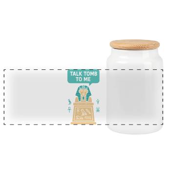 L’archéologie pharaonienne dans l’Égypte ancienne - Boîte à biscuits avec couvercle en bois - blanc - Devant