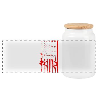 Pro-armes, anti-idiots - Boîte à biscuits avec couvercle en bois - blanc - Devant
