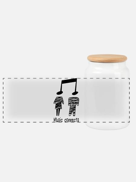 Musik Musiker Musiklehrer Spruch Geschenk Noten - Panorama Keksdose mit Holzdeckel - Weiß