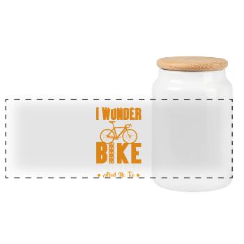 VTT VTT Vélo de Parole Descendance VTT - Boîte à biscuits avec couvercle en bois - blanc - Devant