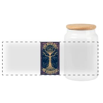 T-shirt Mystic Willow Wish Tarot - Esthétique sombre - Boîte à biscuits avec couvercle en bois - blanc - Devant